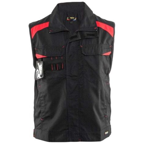 Gilet smanicato bicolore Blaklader Industrie Nero / Rosso M