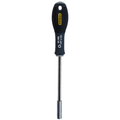 Stanley – Tournevis porte-embouts 125 mm – Acier au chrome vanadium – Empreinte sablée pour meilleure accroche – Poignée Softgrip ergonomique