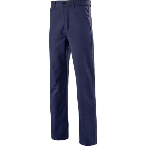PANTALON ESSENTIELS COTON BLEU MARINE M - FR(44) (1/2)