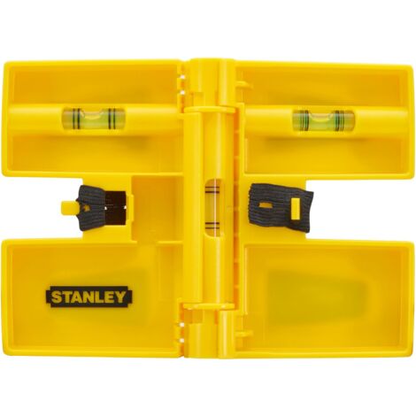 Stanley – Niveau à bulle pour poteau – Longueur 18 cm – Largeur 2,8 cm – Plastique – Aimants intégrés pour surfaces métalliques – Sangle réglable - R717212