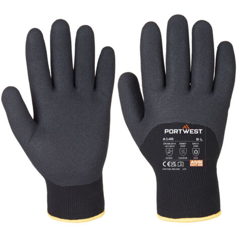 Gant Hiver Arctic Couleur : Noir Taille Xl - Portwest (1/5)