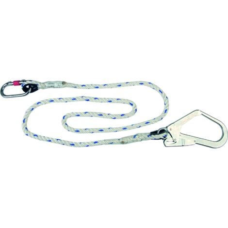 LONGE 1,5M AVEC CONNECTEUR GRANDE OUVERTURE BLANC