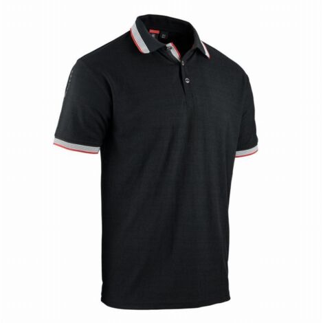 Polo de travail manches courtes SOCCER - Noir XL - 5 (1/4)