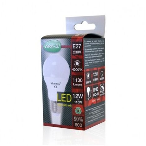 ampoule à led vision-el e27 bulb 12w 4000k 230 volts