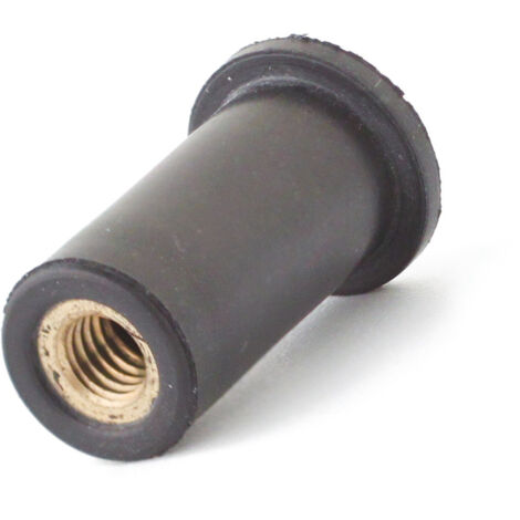 Ecrous EPDM avec insert laiton tête plate GOM M5x14mm - Boite de 100 (1/5)