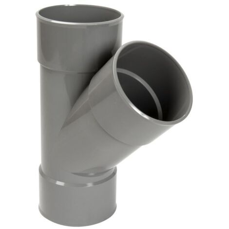 Nicoll – Culotte simple PVC vidange 45° femelle-femelle Ø110 – Raccord d'évacuation pour eaux usées – Installation rapide en intérieur