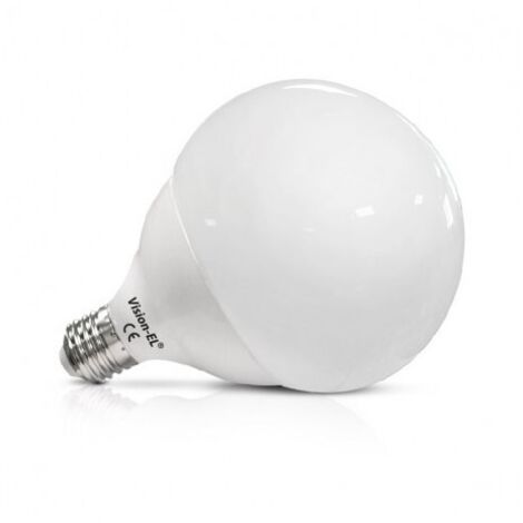 Vision-El – Ampoule LED E27 Globe 20W 3000°K – Lumière blanche chaude 2050 lumens – Diffuseur dépoli pour ambiance chaleureuse