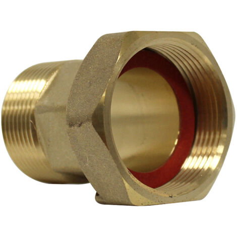 Raccord compteur 2 pièces laiton écrou tournant avec trou de plombage - Mâle - Série 98110 40x49 - M 33x42 (1/6)