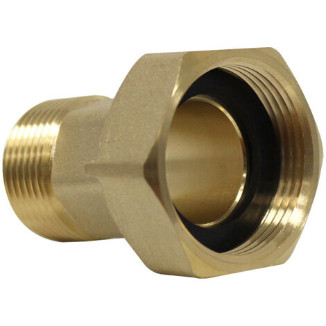 Sferaco – Raccord laiton 2 pièces compteur Mâle 1' (26/34) – Écrou prisonnier 1'1/4 (33/42) – Installation sanitaire et chauffage