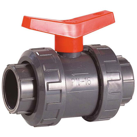 Vanne à sphère PVC Industrie à coller joints FPM - Série 598 Ø40