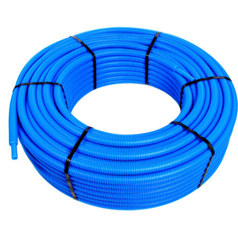 Tube PER pré-gainé Bleu Ø20 x 1,9 - 50 mètres - Blansol Barbi