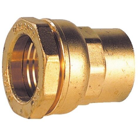 Sferaco – Raccord laiton femelle à serrage extérieur 21 mm – Pour installations eau potable et chauffage – Pression maxi 16 bars – Longueur 47,5 mm