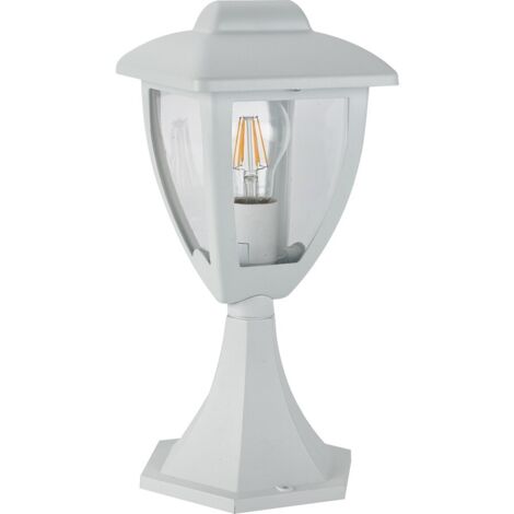 Borne extÃ©rieure 34cm E27/10W max ROBIN - Blanc