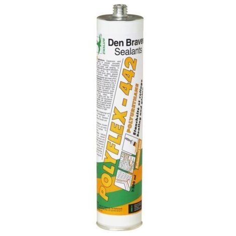 Mastic polyuréthane 300 ml – Pour joints d'étanchéité et de dilatation – Température d'application 5 à 35 °C – Blanc – Den Braven