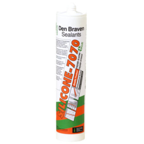 Mastic silicone neutre alcoxy 7070 Plus – Blanc – 300ml – Pour joints de dilatation et vitrages – Résistance -40°C à +120°C – Den Braven - SI7070P1306ZW25