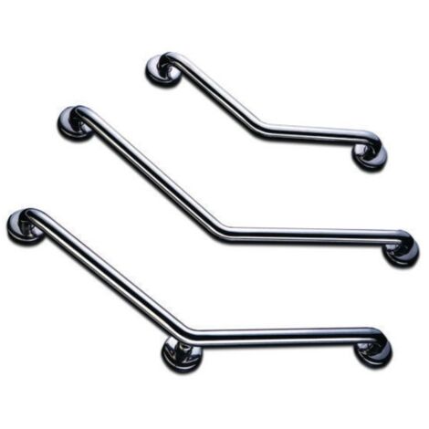 AKW – Barre de maintien coudée 135° en inox poli 400x400mm – Charge maximale 150kg – Finition lisse pour hygiène optimale