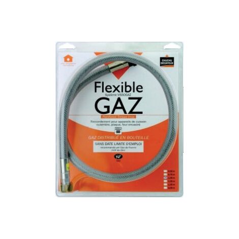 Gurtner – Flexible inox pour butane et propane 500mm – Raccord M20x150 – Pression maximale 37mbar – Normes NF D 36-125 et NF EN 1480