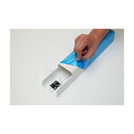 Goulotte Super Optimal Long 2ml - blanc 9003 avec film de protection 80x60