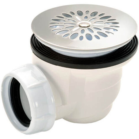 Nicoll – Bonde de douche 60 mm grès à visser ou coller – Siphon amovible – Sortie horizontale Ø40 mm – Garde eau 50 mm