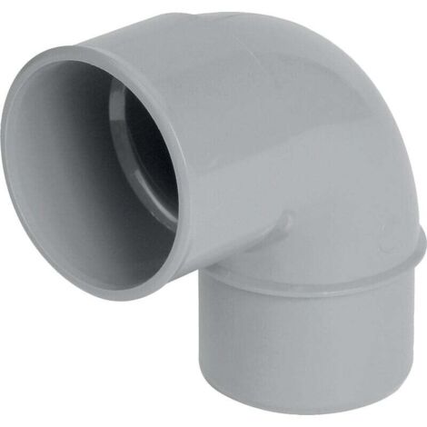 Nicoll – Coude PVC évacuation 100mm mâle femelle 87°30 – Assemblage à emboîter – PVC gris clair NF-M1 pour systèmes de drainage