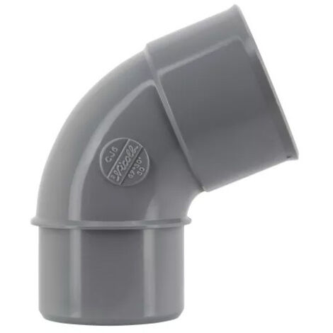 Coude PVC évacuation Ø50 Mâle Femelle 87°30 - Nicoll
