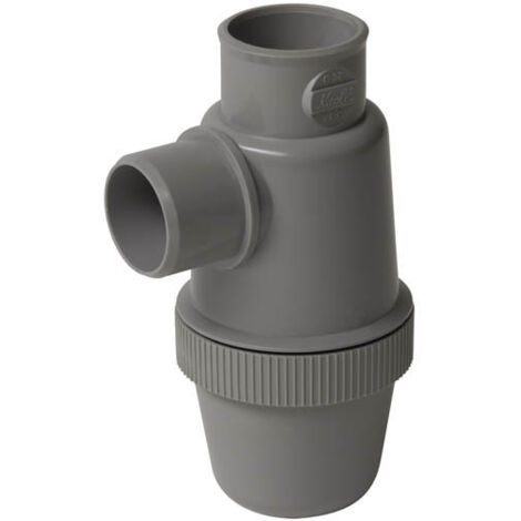 Nicoll – Siphon de lavabo PVC à coller – Entrée verticale 32 mm – Siphon bouteille vertical pour évacuation eaux usées – Compatible machine à laver