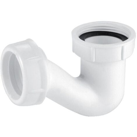 Nicoll – Siphon de bidet en polypropylène 60mm – Sortie diamètre 32mm – Garde d'eau 12mm – Compatible écrous 33x42mm