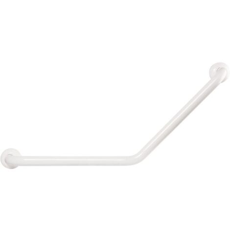 Pellet – Barre de maintien coudée 135° – Aluminium époxy blanc – 400 x 400 mm – Charge 150 kg – Fixations invisibles