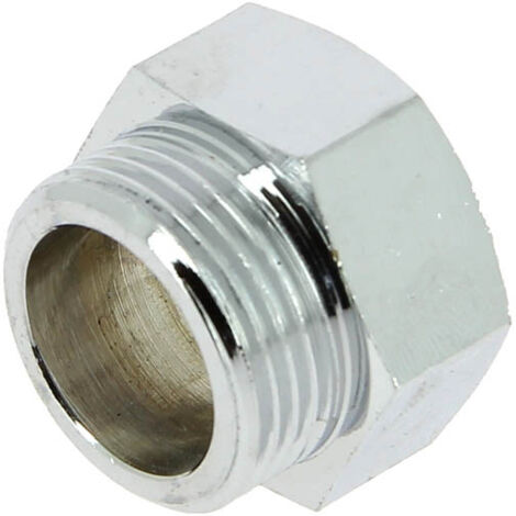 Thermador – Raccord laiton chromé mâle-femelle 20-27 – Filetage 3/4' – Type MF 6 pans JT plat – Conformité A.C.S. pour plomberie et chauffage