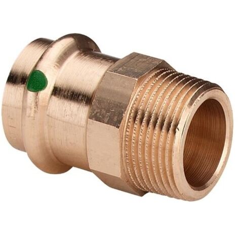 Raccord droit bronze à sertir Femelle - Mâle fixe à visser 26x34 - 28