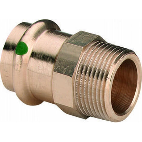 Raccord droit bronze à sertir Femelle - Mâle fixe à visser 26x34 - 35
