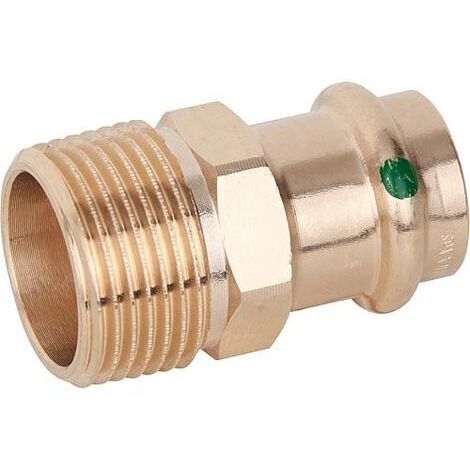 Raccord droit bronze à sertir Femelle - Mâle fixe à visser 33x42 - 42 (1/3)