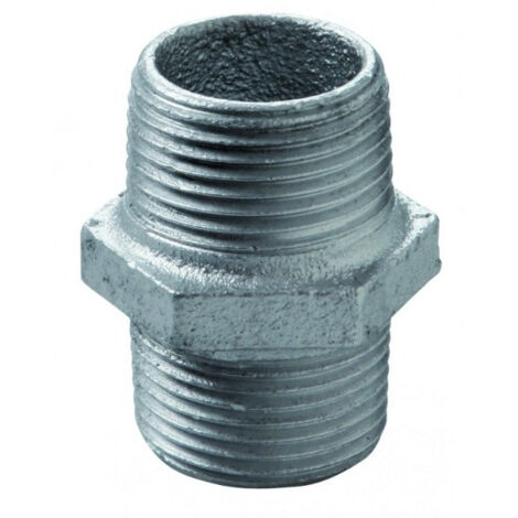 Mamelon double mâle 280 galvanisé 1 1/2'' 40/49 - VIRFOLLET - 28005007 (1/2)