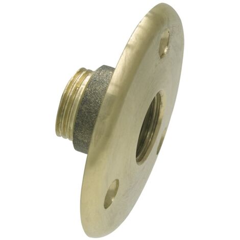 Watts – Applique pour robinet de jardin en laiton brut – Raccord femelle 1/2' – Installation discrète sans tuyau apparent – Ø 69 mm