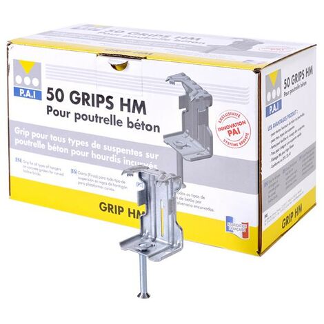 GRIP HM pour attache de suspension sur poutrelle béton 3 en 1 - Boite de 50 Longueur 60 mm