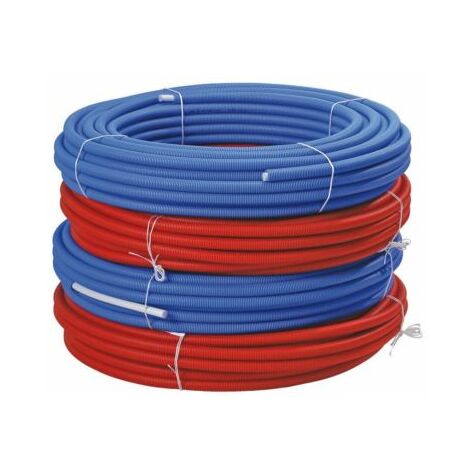 Tube Multicouches TURATEC pré-gainé - Gaine rouge Ø20 ép.2 - Couronne rouge 50ml