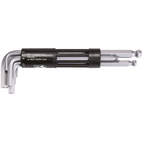KS Tools - Jeu de 8 clés mâles 6 pans à tête sphérique longues, 2 à 10 mm - 151.2100 (1/3)