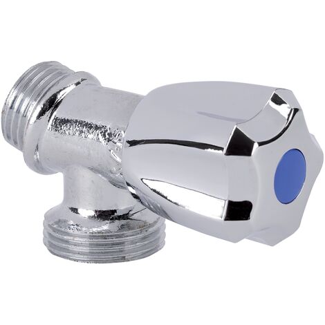 Sferaco – Robinet mâle/mâle pour machine à laver – Laiton chromé – Diamètre 1/2'' et 3/4'' – Pression 10 bars – Température 0 à 90°C