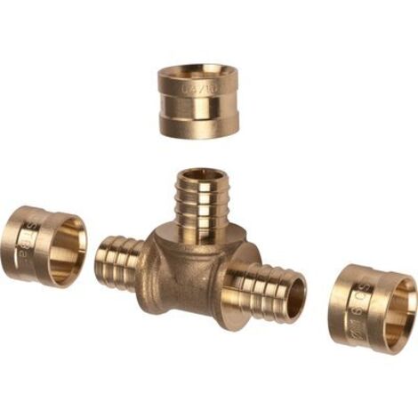Raccord PER en T à glissement - diamètre 20 mm - PB tub