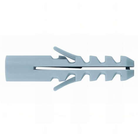 Boite de 100 bouchons nylon gris standard 6x30mm tacon06 index