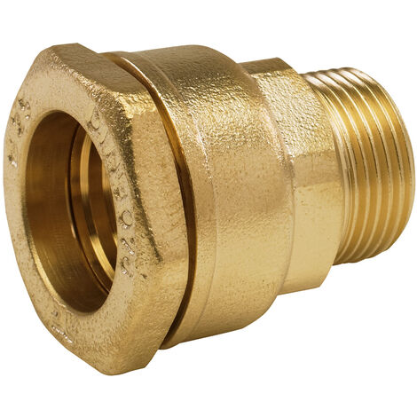 Manchon laiton droit PEHD Ø63 Mâle 2" (50/60) - ACS 16 Bar - Arco