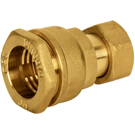 Arco – Raccord laiton droit mâle/mâle 25mm – Écrou libre 3/4' (20/27) – Pression 16 bar – Compatible tubes PEHD (1/4)