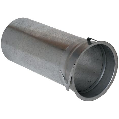 Aldes – Manchette 3 pattes D125mm – Tôle galvanisée pour ventilation – Longueur 130mm – Fixation faux plafonds