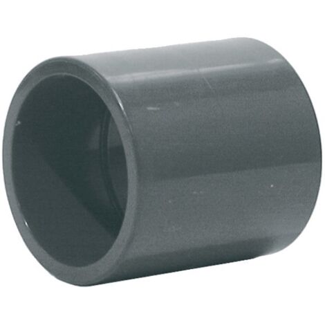 Raccord d'évacuation PVC femelle femelle à coller Ø50mm – Pression PN16 – Pour installations plomberie et irrigation – Compatible tuyaux PVC – Aliaxis