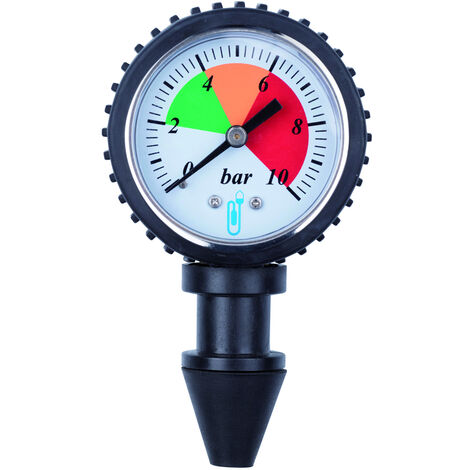 Distrilabo – Manomètre chauffage central 10 bar – Boîtier inox – Raccord vertical – Diamètre nominal 50 mm – Protection IP 65