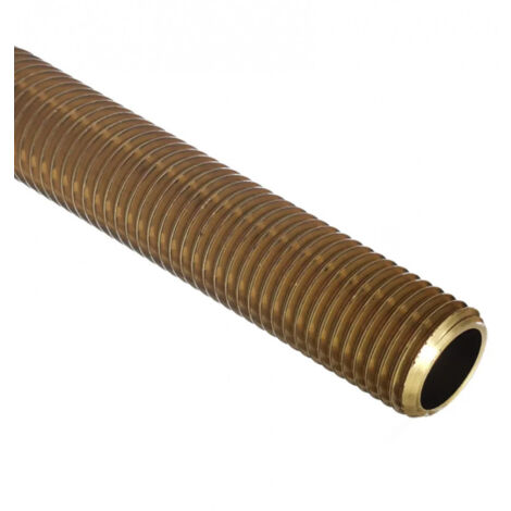 Riquier – Tube laiton fileté 15x21 – Longueur 1m – Résistance à la corrosion pour systèmes de plomberie – Compatible avec raccords filetés