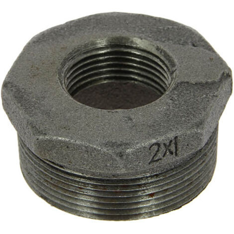 Virfollet – Réduction fonte noire mâle 50-26 – Raccord acier pour plomberie – Fixation mâle femelle – Norme EN 10242 - F26x34