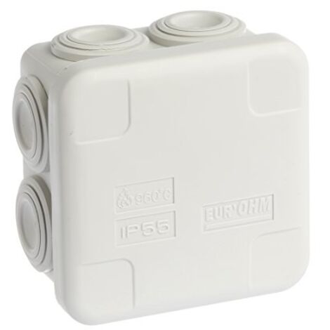 Boîte de dérivation carrée enclipsables étanches - 7 entrées - IP55 - SUM'OHM 60x60x40