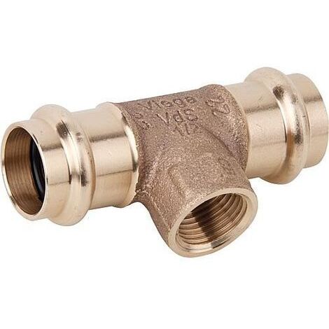 Té bronze diamètre 15 taraudé 15x21 centre 115630 - VIEGA (1/3)