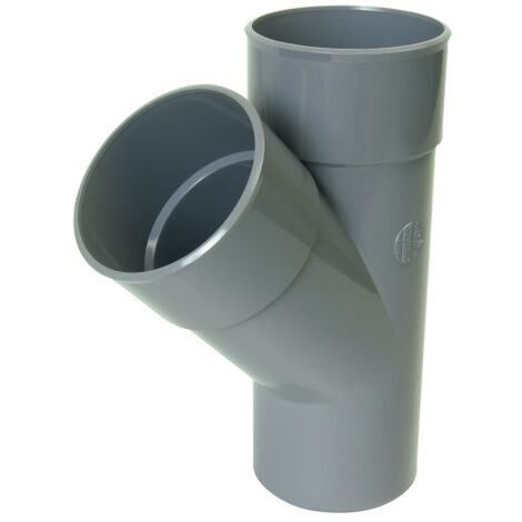 Nicoll – Raccord d'évacuation PVC 45° mâle-femelle Ø100/50 mm – Installation facile pour systèmes d'évacuation – Matériau lisse minimisant les impuretés